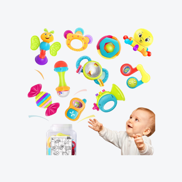 product-2023-03-19T200417.510.png iPlay, iLearn 10pcs Baby Rattles Toys Set - Image 1